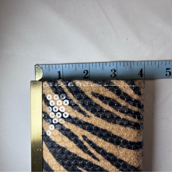 Depeche Mode NY sequin leopard print wallet clutch - Picture 8 of 10